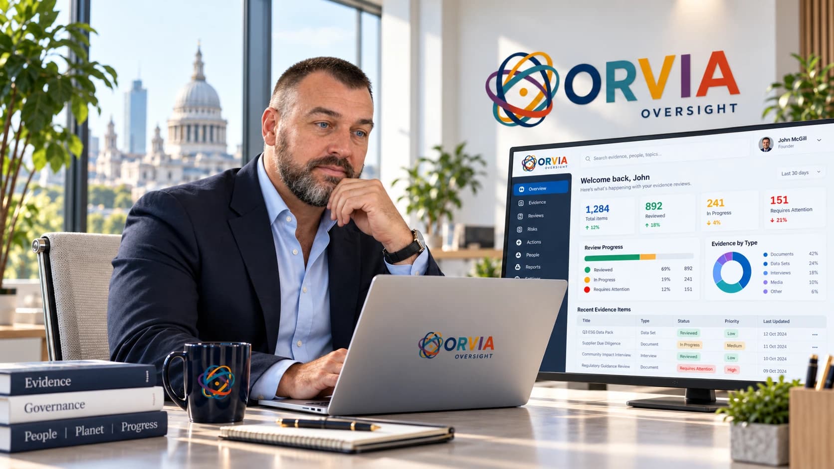ORVIA founder and operator portrait.